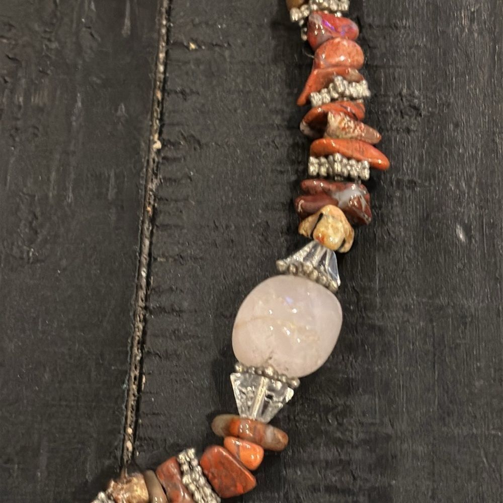 Gemstone Sunstone Chip-Bead Boho Toggle Closure N… - image 4